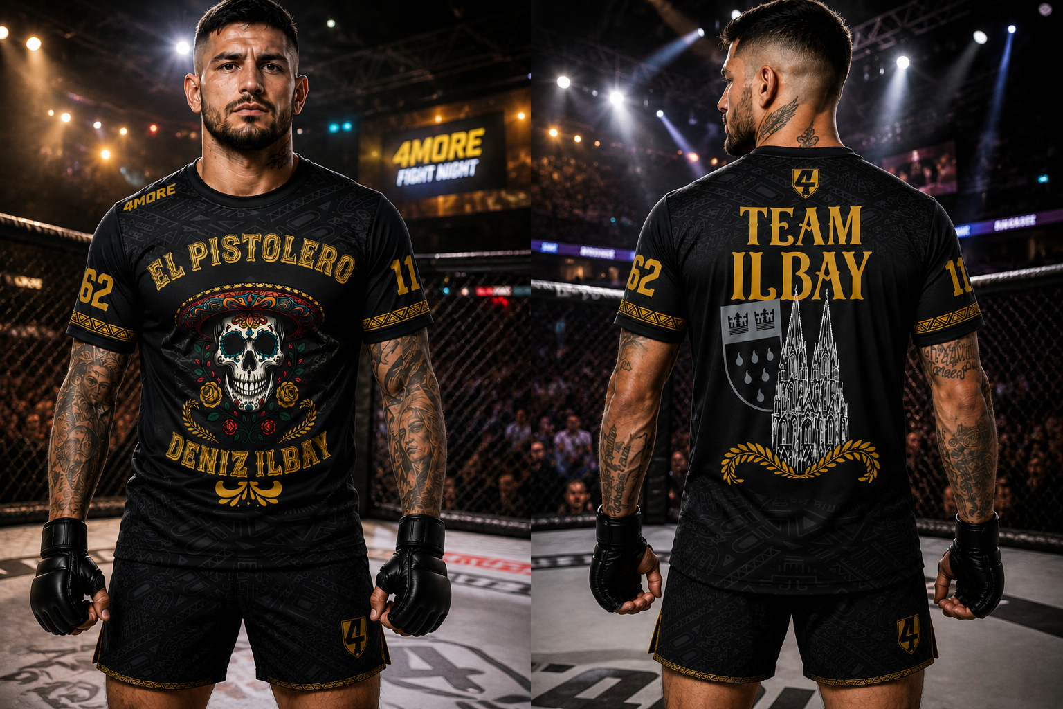 El Pistolero Fight Shirt – Deniz Ilbay im Octagon